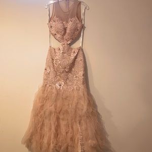 Jovani Blush Embellished Gown